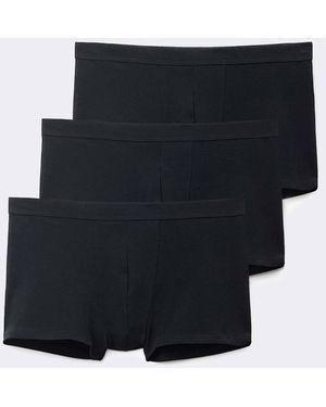 Tezenis Stretch3 3 Pack Cotton Boxers - Black