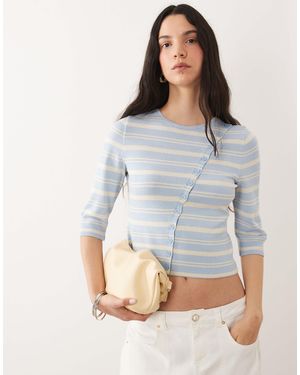 ASOS Fine Knit Asymmetrical Cardigan - Gray