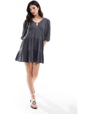 Iisla & Bird Tiered Mini Summer Dress - Blue