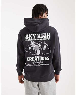 Levi's Sky High Back Print Relaxed Fit Hoodie - Grey