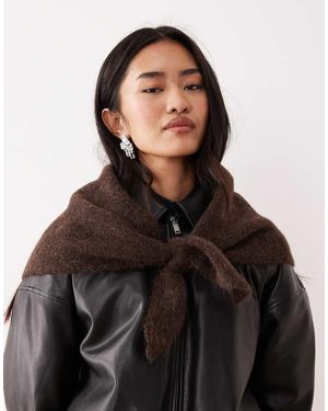 ASOS Bufanda Triangular De Punto De Mezcla De Lana De Alpaca De - Negro