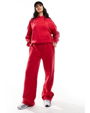 Kaiia Wide Leg Trackies - Red