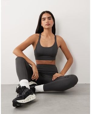 4505 Active Cross Back High Support Sports Bra With Adjustable Straps - Grey
