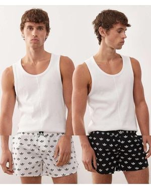 adidas Originals 2-pack Comfort Core Cotton Boxer Shorts - White