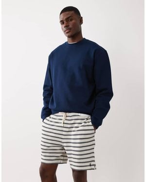 Polo Ralph Lauren Icon Logo Co-ord Knitted Striped Shorts - Blue