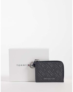 Tommy Hilfiger Embossed Flag Logo Zip Cardholder - White