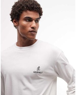 Gramicci Graphic Print Long Sleeve T-Shirt - White