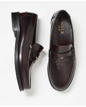 Walk London Mocasines Clásicos Dalston De -Rojo - Azul