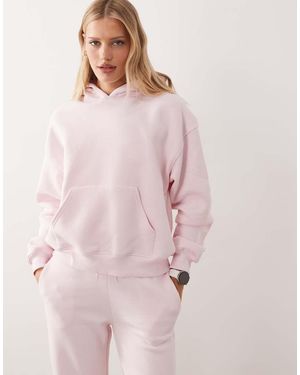 Gina Tricot Felpa Oversize Chiaro Con Cappuccio - Rosa