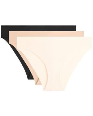 Oysho 3 Cotton Blend Classic Briefs - White