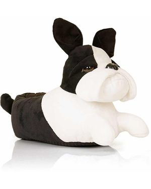 Loungeable French Bulldog Slipper - Black
