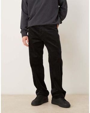 ARKET Cord Loose Fit Trousers - Black