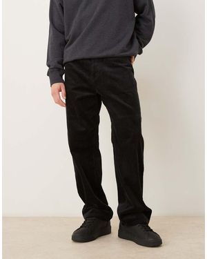 ARKET Losvallende Broek Van Corduroy - Zwart