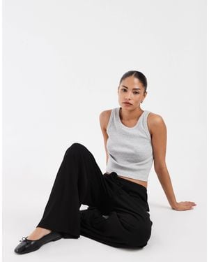 Only Petite Wide Leg Pants - Black