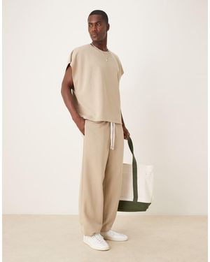 ASOS Oversized Loopback Trackies - Natural