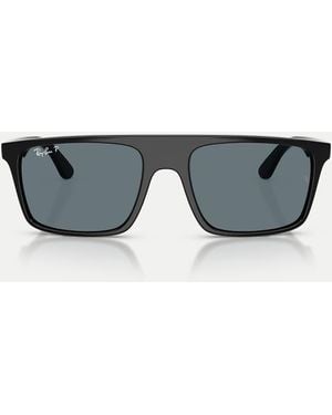 Ray-Ban Square Polarised Sunglasses With Lens - Blue