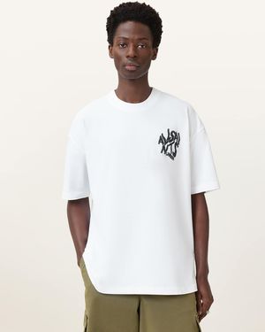 AllSaints – orlando – kurzärmliges t-shirt - Weiß