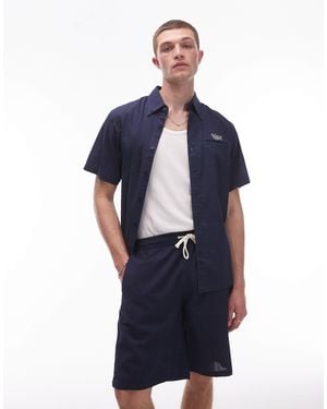 Parlez – azura – seersucker-hemd - Blau