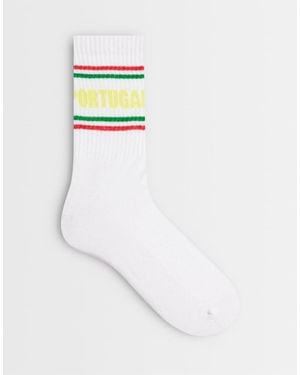 ASOS Socks With Portugal Graphic - White