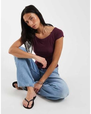 Hollister Scoop Neck Top - Blue