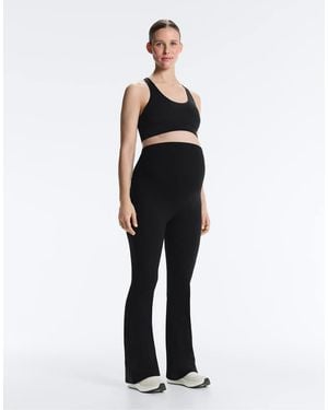 Oysho Maternity Comfortlux 80cm Flare Trousers - White