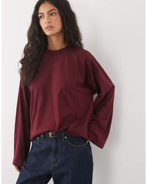 ASOS Skate T-Shirt Met Lange Mouwen - Rood