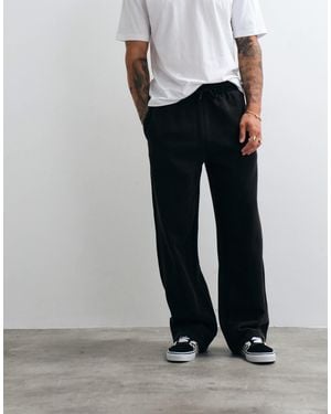 ASOS Premium schwerer jogger mit weitem bein - Schwarz