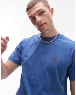 TOPMAN – kastiges t-shirt - Blau