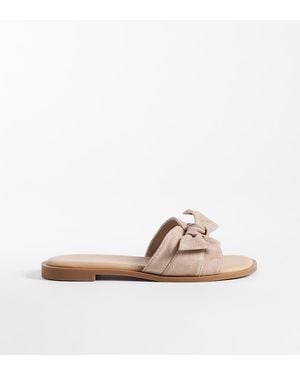 New Look Woven Bow Detail Sandal - Natural