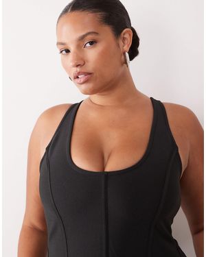 ASOS Asos design curve oberteil mit u-ausschnitt im korsettstil - Schwarz