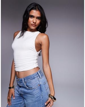 Oh Polly Aya Smart Crop Top - White