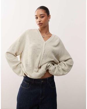Weekday Slouchy Cardigan - Natural