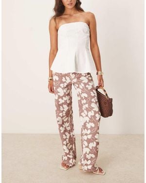 ASOS Floral Print Dad Jean - Pink