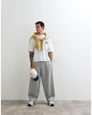 ASOS Oversized Balloon Sweatpants With Side Pleat - White
