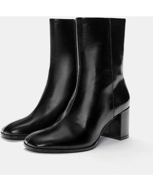 Pull&Bear High-heel Ankle Boots - Black
