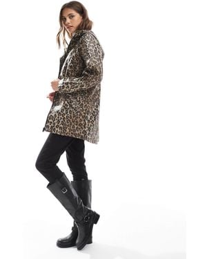 Vero Moda Coated Rain Jacket With Hood - White