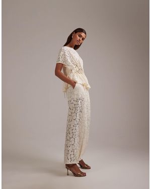 ASOS Bridal Lace Pants - White
