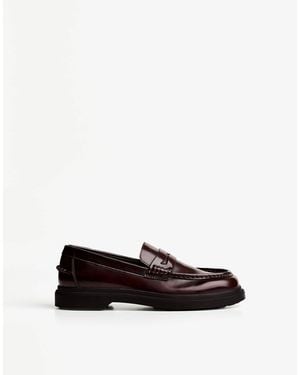 Bershka – penny-loafer - Weiß