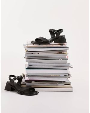 Vagabond Shoemakers Shoemakers Ines Leather Heeled Sandals - White
