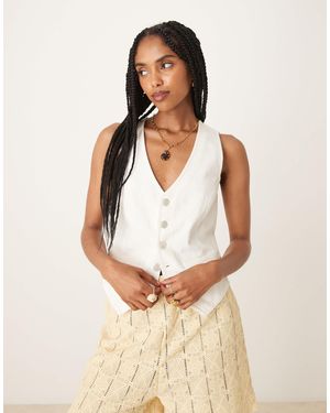 Nobody's Child Stockwell Waistcoat - White