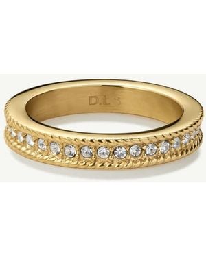 D.Louise Waterproof Tarnish-Free Pave Illusion Ring - Metallic