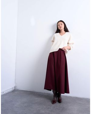 TOPSHOP Tailo Full Circle A Line Maxi Skirt - Purple