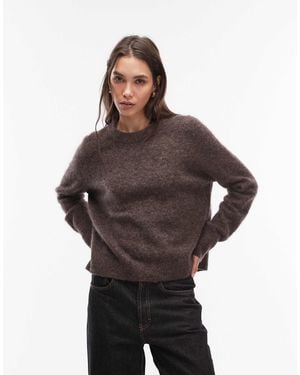 ARKET Alpaca Wool Blend Crew Neck Sweater - Brown