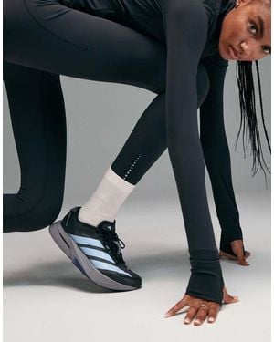 4505 Premium Reflective High Waist Running Legging With Phone Pockets And Bonded Seams - Black