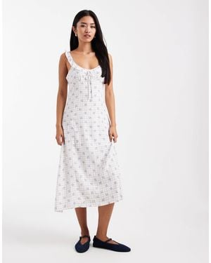Cotton On Layla Frill Midi Dress - White