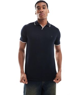 French Connection French Connection Trophy Tipped Neck Polo - Blue