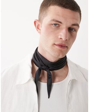ASOS Triangle Satin Neck Scarf - Brown