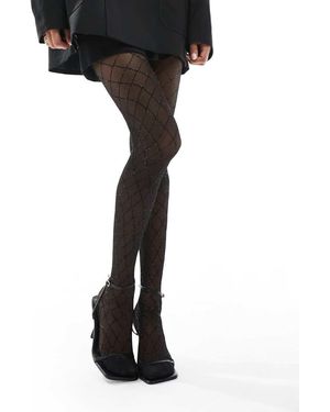 Pretty Polly Sparkle Diamond Tights - Black