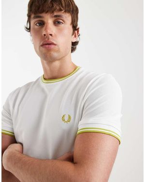 Fred Perry Tennis Co-Ord Performance Ringer Logo T-Shirt - White