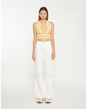 Glamorous Relaxed Cargo Jeans - White